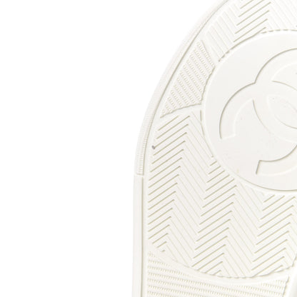 Chanel Calfskin Womens Logo Sneakers 37.5 White 7 of 9