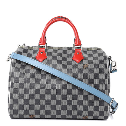 Louis Vuitton Damier Speedy Bandouliere 30 Black White 1 of 10