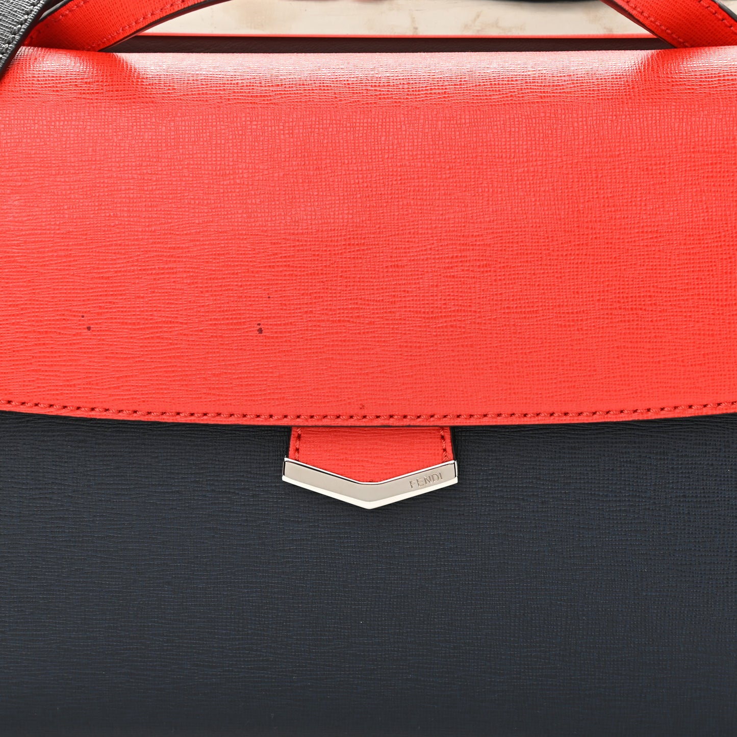 Vitello Elite Flamingo Colorblock Demi Jour Shoulder Bag Papavero Multicolor Asfalto