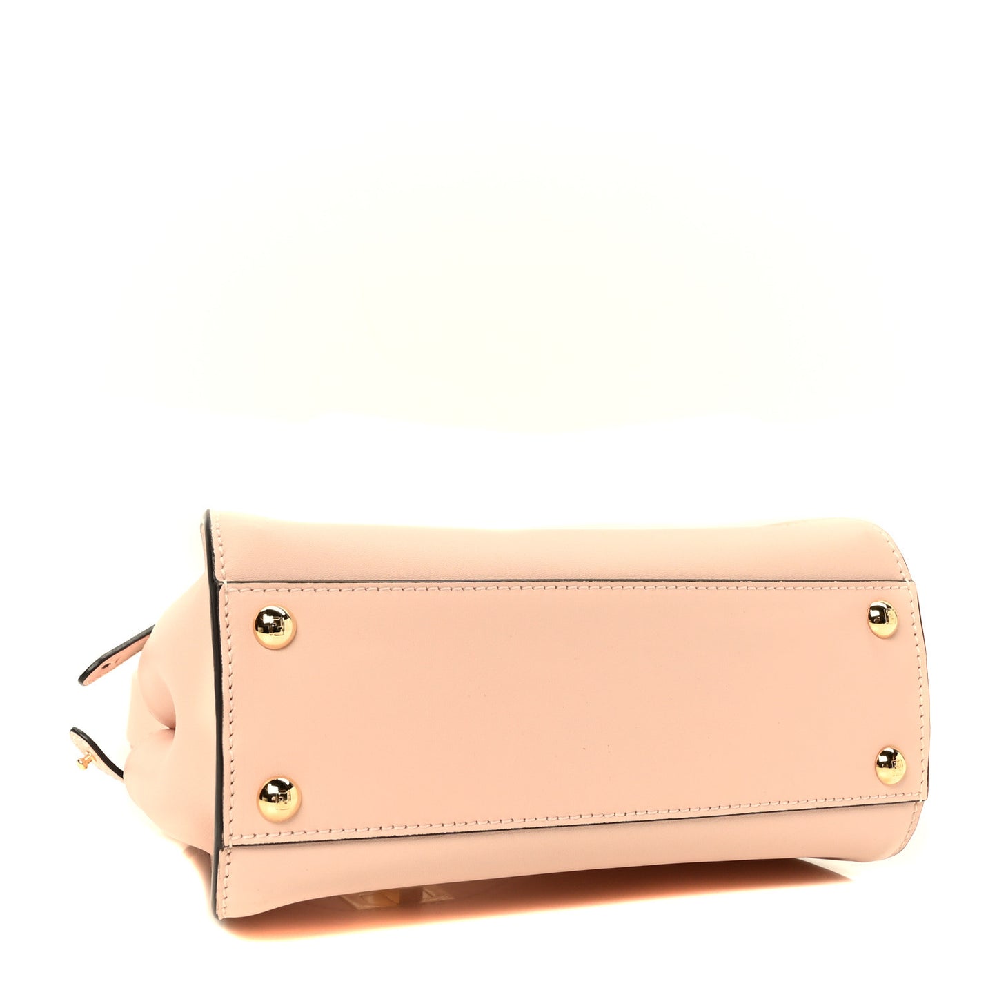 Vitello Seta Canvas FF Embroidered Mini Peekaboo Iconic Satchel Rosa Confetto