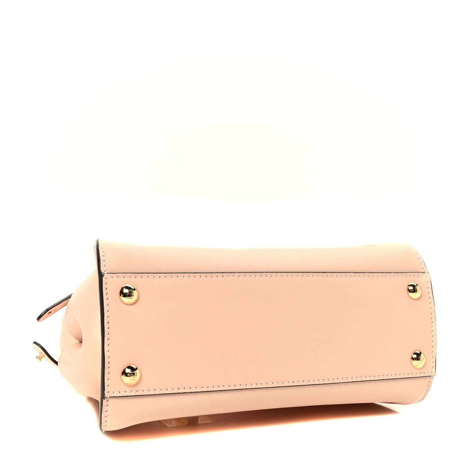 Fendi Vitello Seta Canvas FF Embroidered Mini Peekaboo Iconic Satchel Rosa Confetto 4 of 10