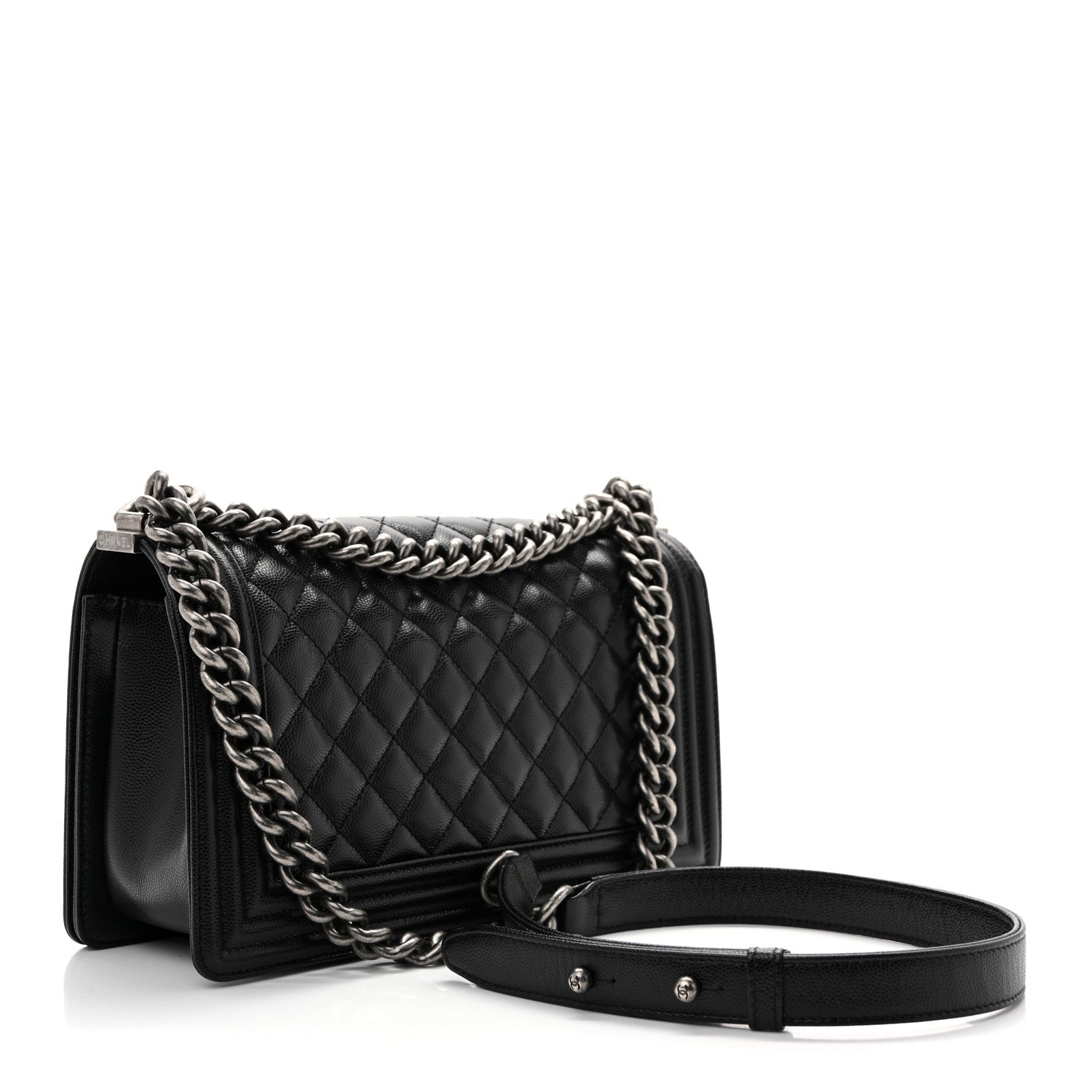 Chanel Caviar Quilted Medium Boy Flap Black 3 of 10