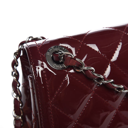 Chanel Patent Quilted Large Coco Shine Flap Burgundy 11 of 11