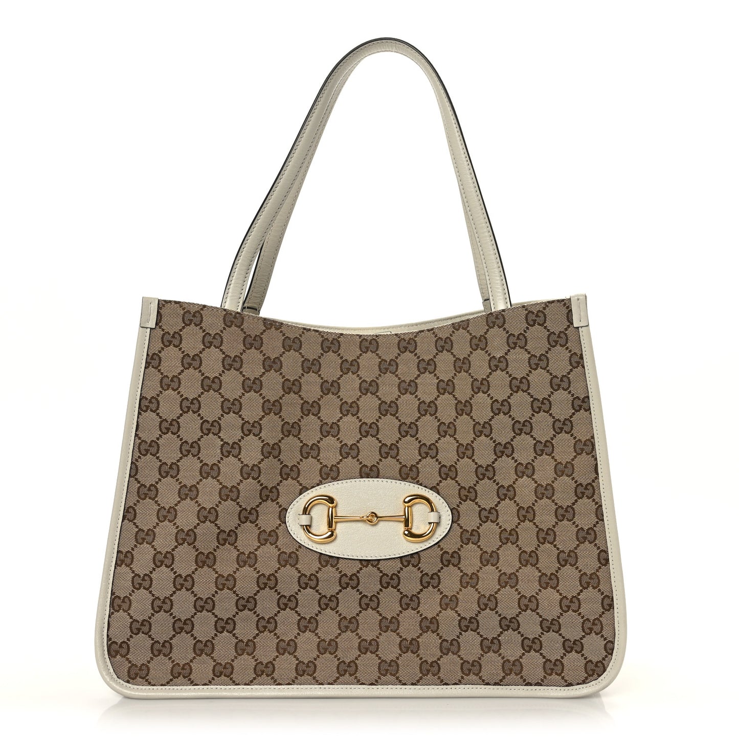 Monogram New Sakai Calfskin Lux Horsebit 1955 Tote Beige Ebony Mystic White