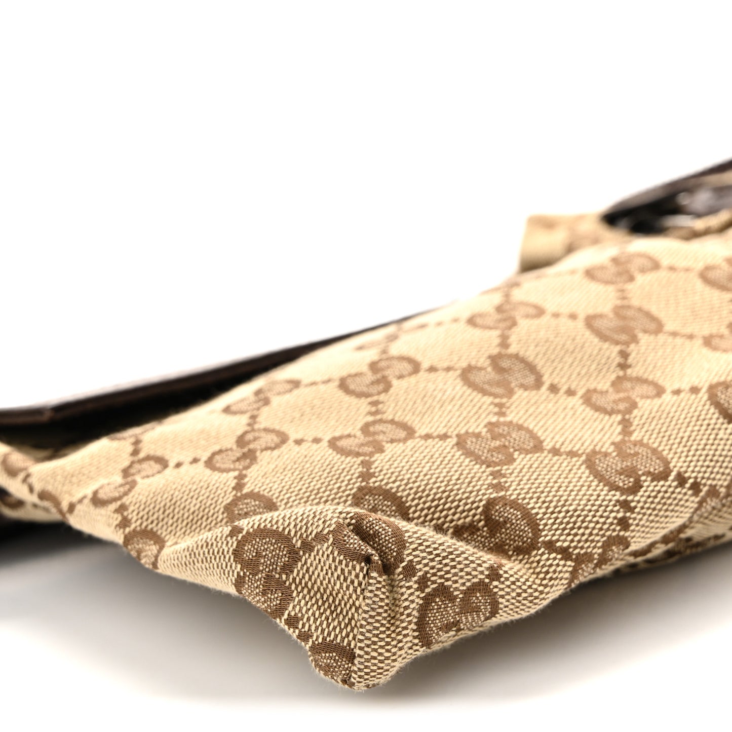 GG Monogram Double Pocket Belt Bag Dark Brown