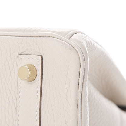 Hermes Taurillon Clemence Birkin 30 Craie 11 of 14
