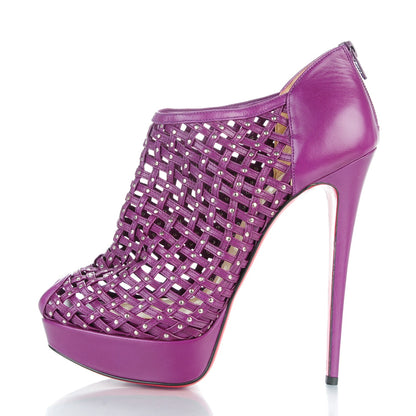 Christian Louboutin Kid Kasha 150 Booties 41 Purple 1 of 9