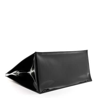 Saint Laurent Mesh Patent Rive Gauche Tote Black 4 of 9