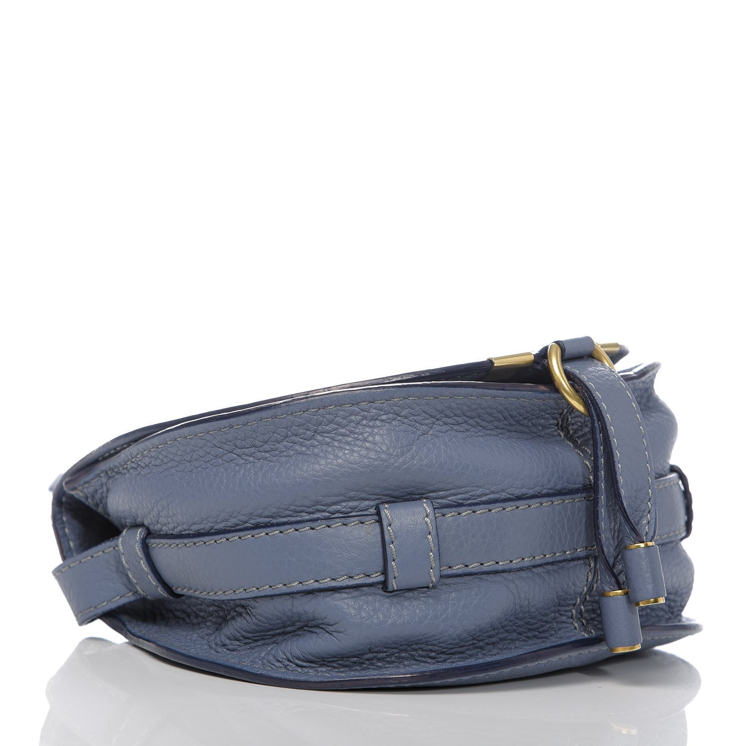 Chloe Calfskin Mini Marcie Round Crossbody Bag Street Blue 4 of 12