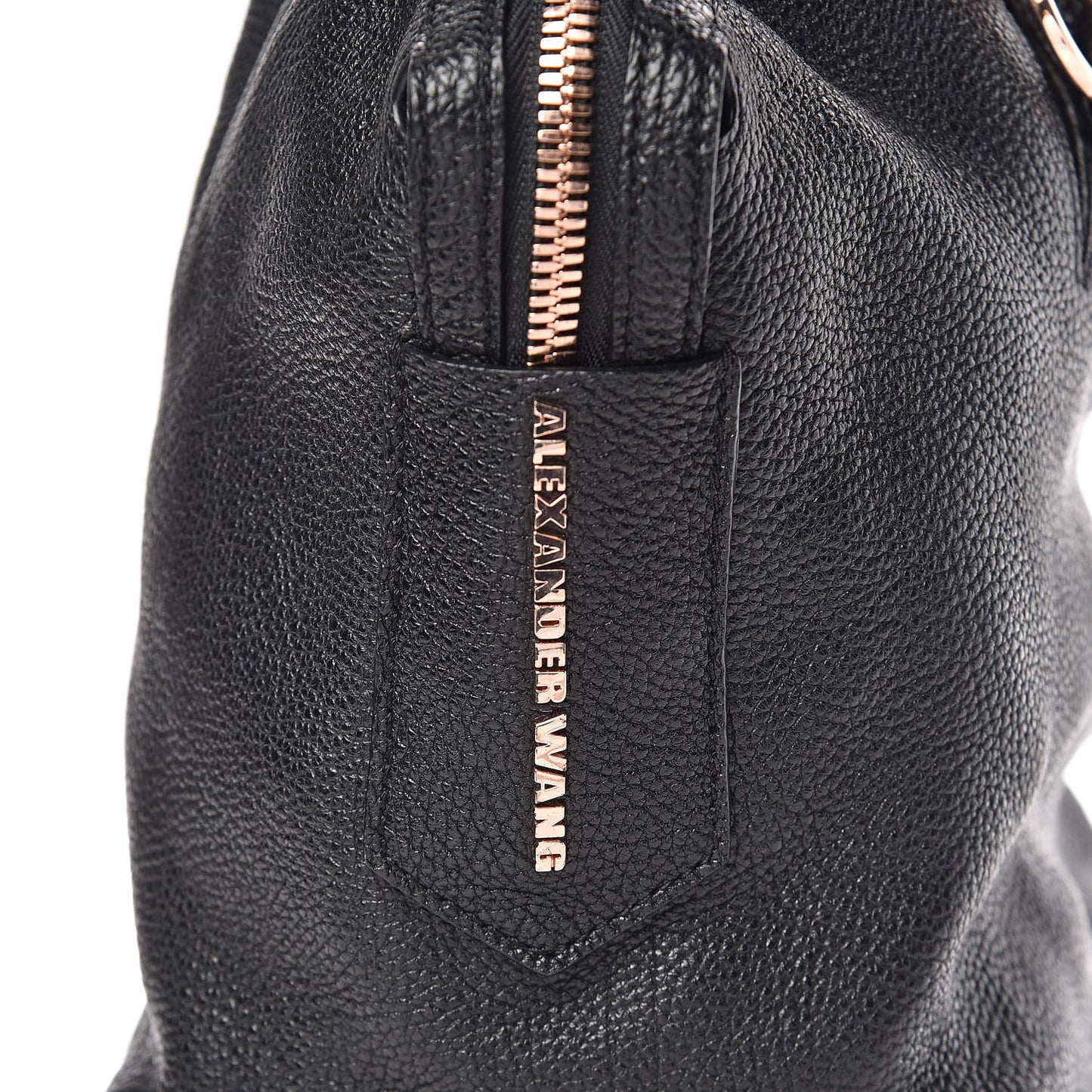 Pebbled Calfskin Small Emile Soft Black Rose Gold Hardware