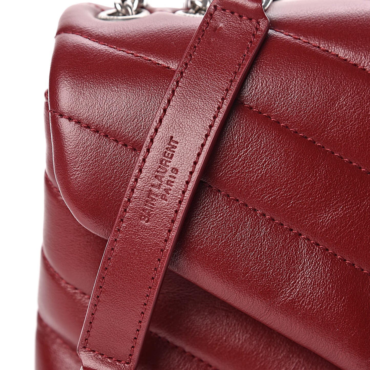Calfskin Y Quilted Monogram Small Loulou Chain Satchel Palissandre