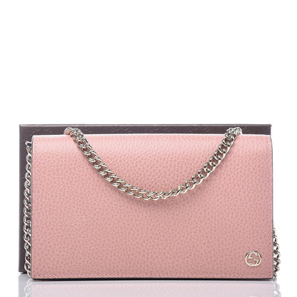 Gucci Dollar Calfskin Medium Betty Chain Wallet Soft Pink 9 of 9
