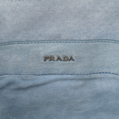 Prada Glace Calfskin Etiquette Shopping Bag Black Astrale 6 of 12