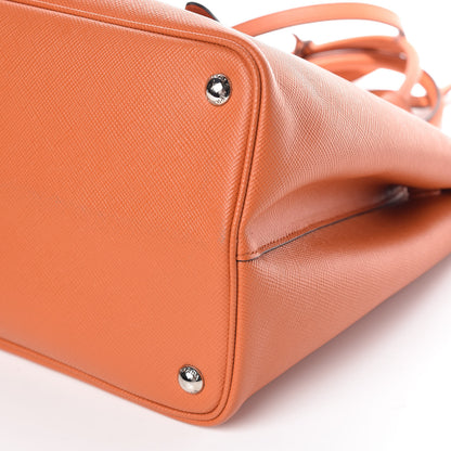 Prada Saffiano Cuir Medium Double Handle Tote Papaya 9 of 11