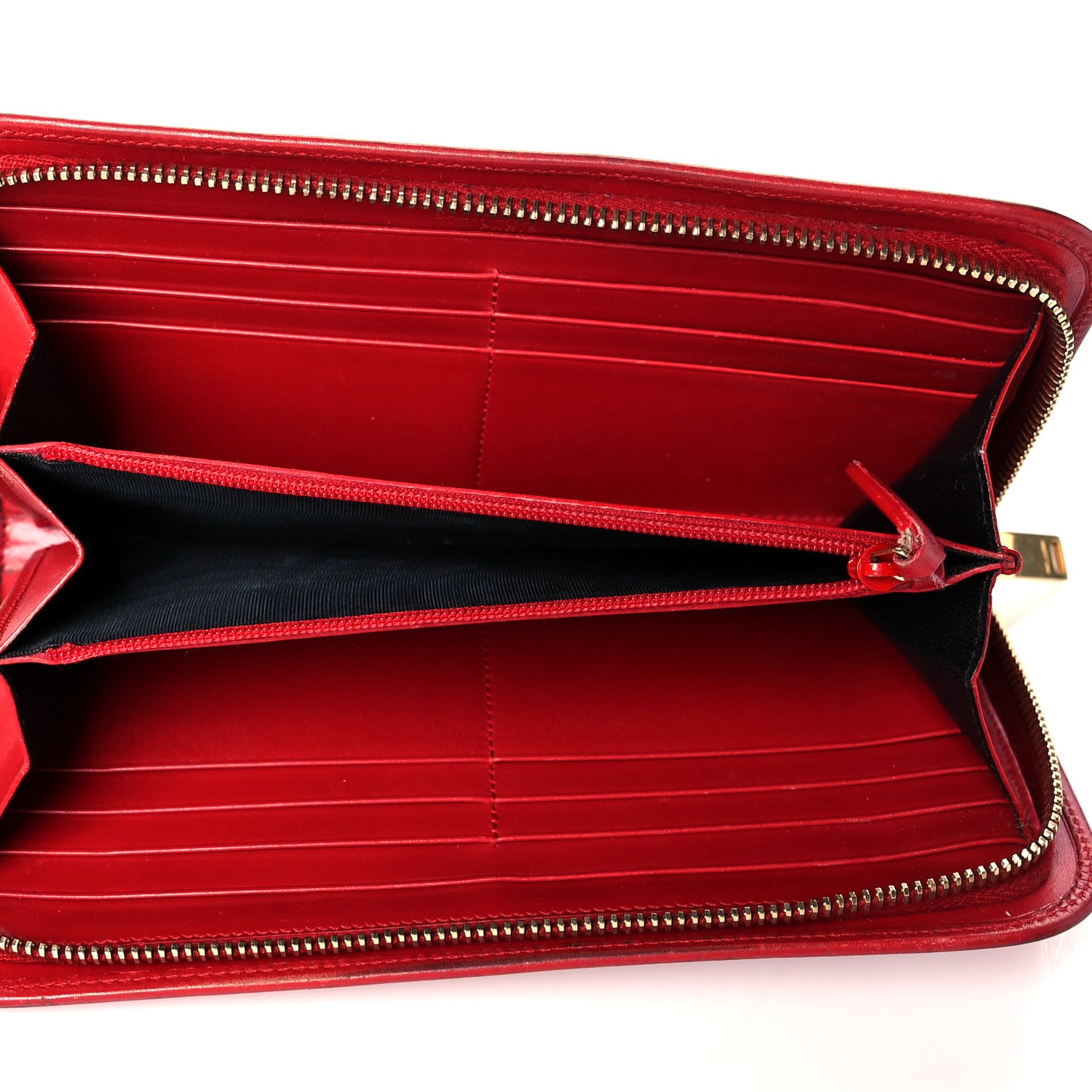 Calfskin Classic Zip Around Continental Wallet Rouge Orient