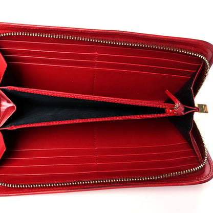 Saint Laurent Calfskin Classic Zip Around Continental Wallet Rouge Orient 4 of 9