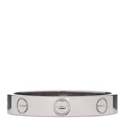 Cartier 18K White Gold 3.5mm LOVE Wedding Band Ring 56 7.5 3 of 5