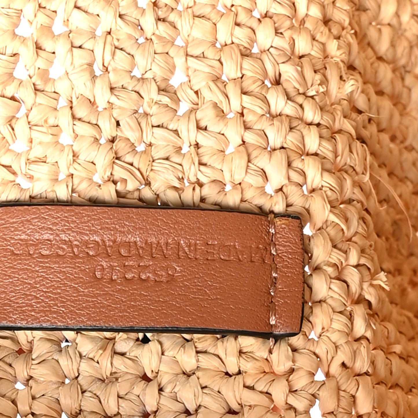 Raffia Mini Slit Tote Bag Natural Tan