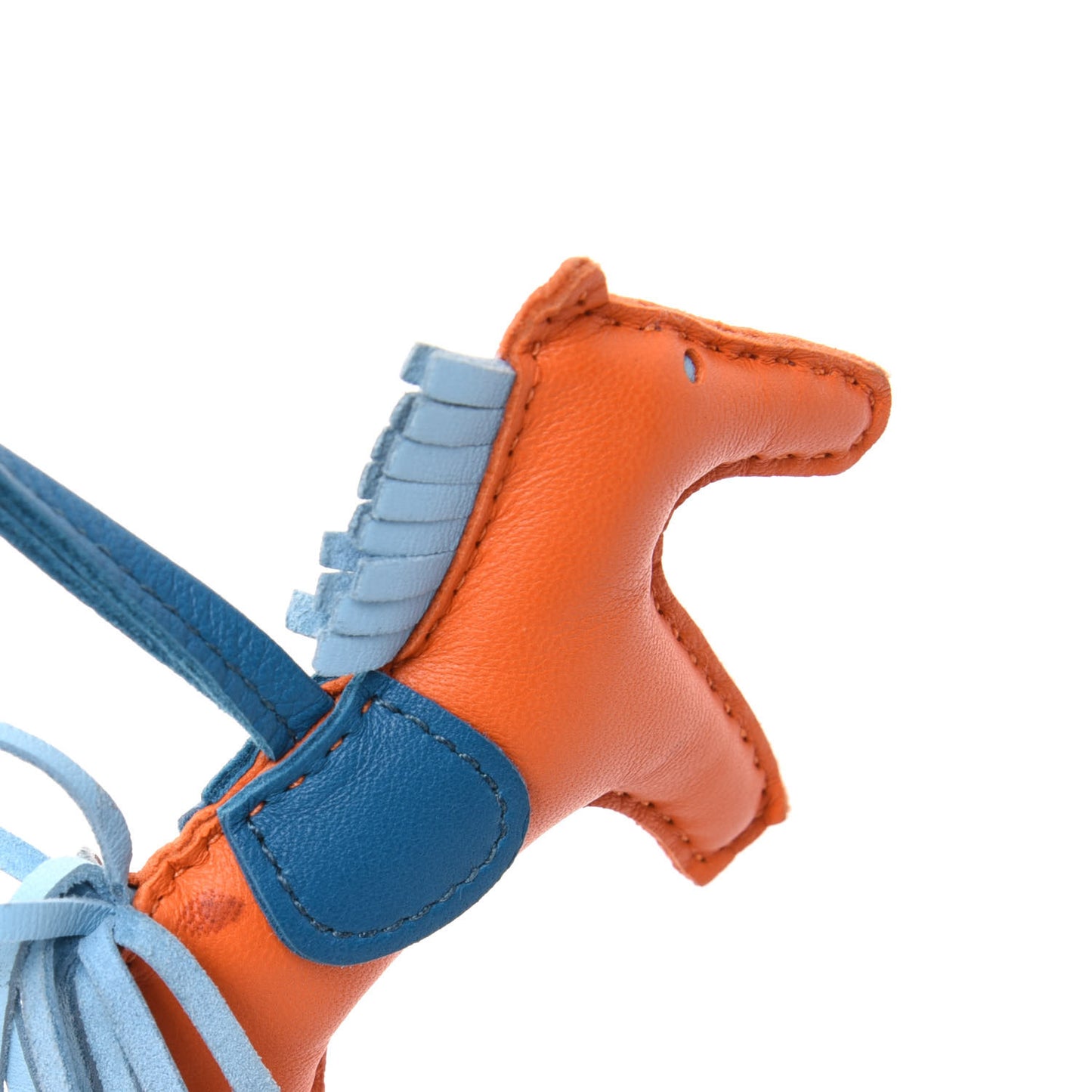 Milo Lambskin Grigri Rodeo Horse Bag Charm PM Feu Celeste Bleu Izmir
