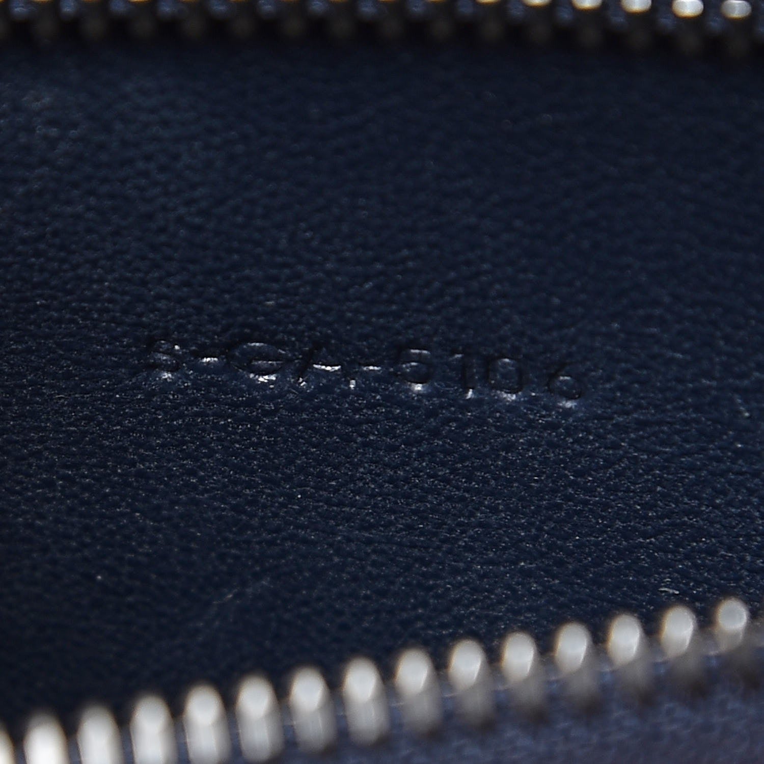 Celine Satin Calfskin Mini Debossed Luggage Navy Blue 7 of 7