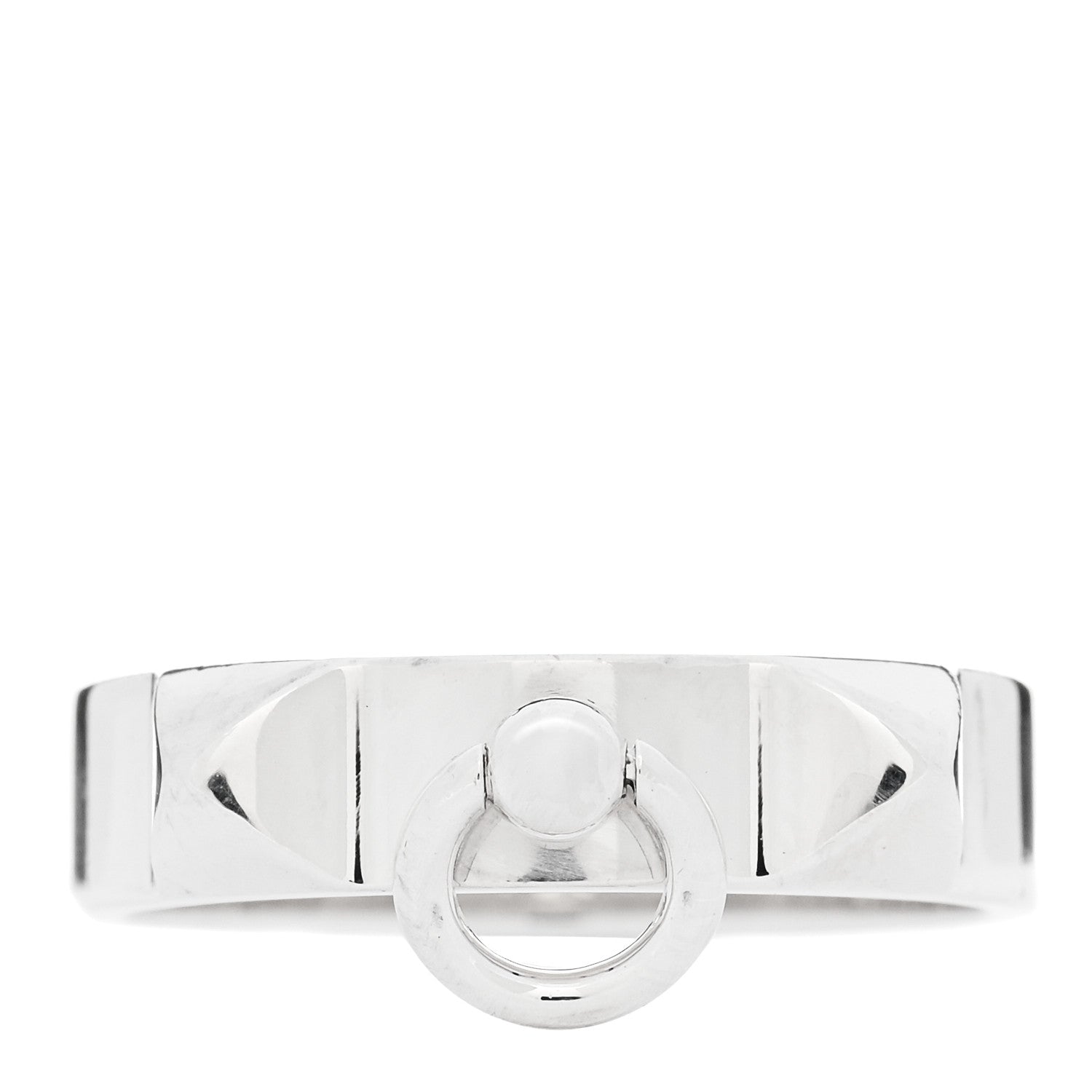 Hermes Sterling Silver PM Collier De Chien Ring 56 7.5 1 of 5