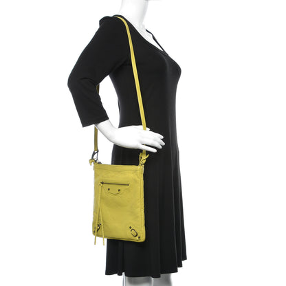 Balenciaga Agneau Classic Hardware Flat Crossbody Jaune Poussin 2 of 13