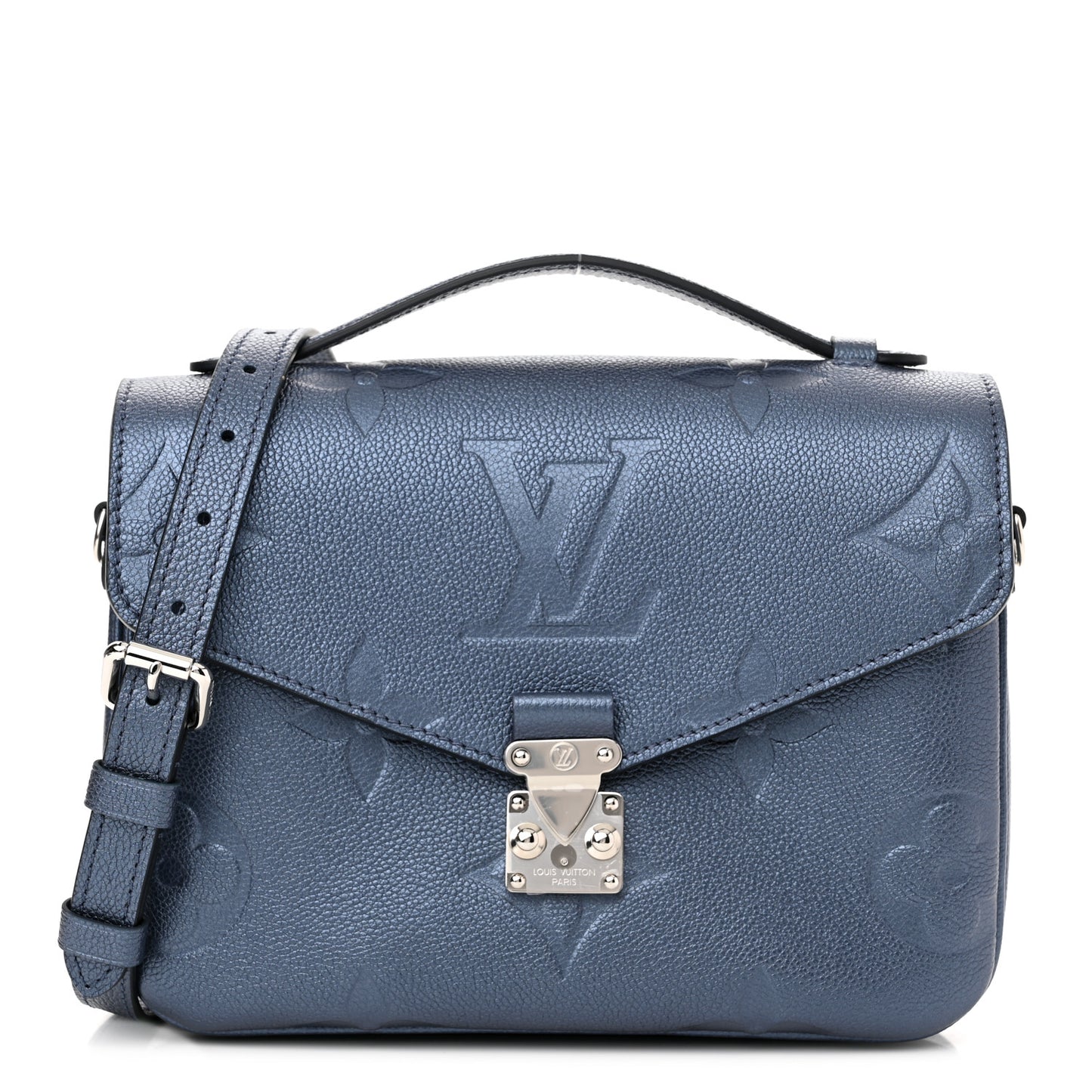 Metallic Empreinte Monogram Giant Pochette Metis Navy Nacre