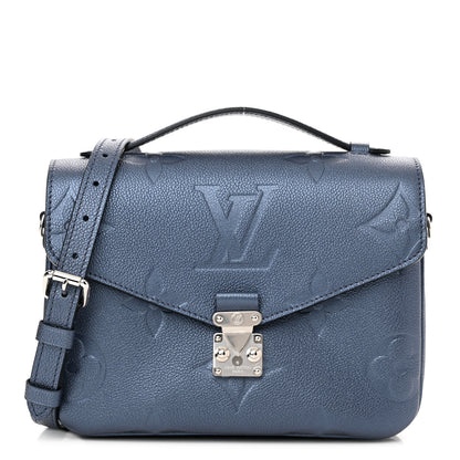 Louis Vuitton Metallic Empreinte Monogram Giant Pochette Metis Navy Nacre 1 of 10