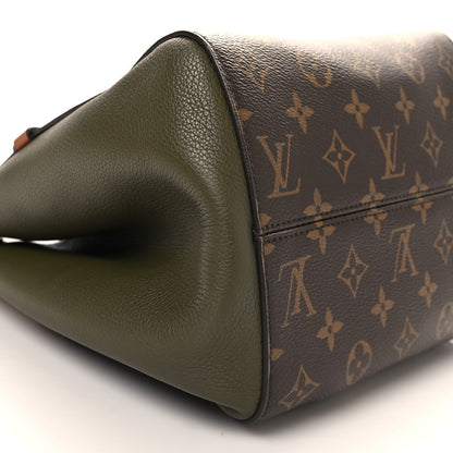 Louis Vuitton Calfskin Monogram Fold Tote PM Cream Khaki Black 8 of 9