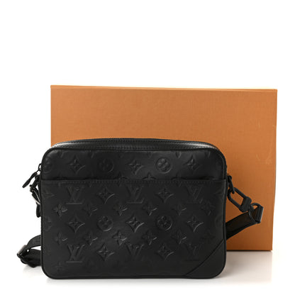 Louis Vuitton Calfskin Monogram Shadow Duo Messenger Black 10 of 10