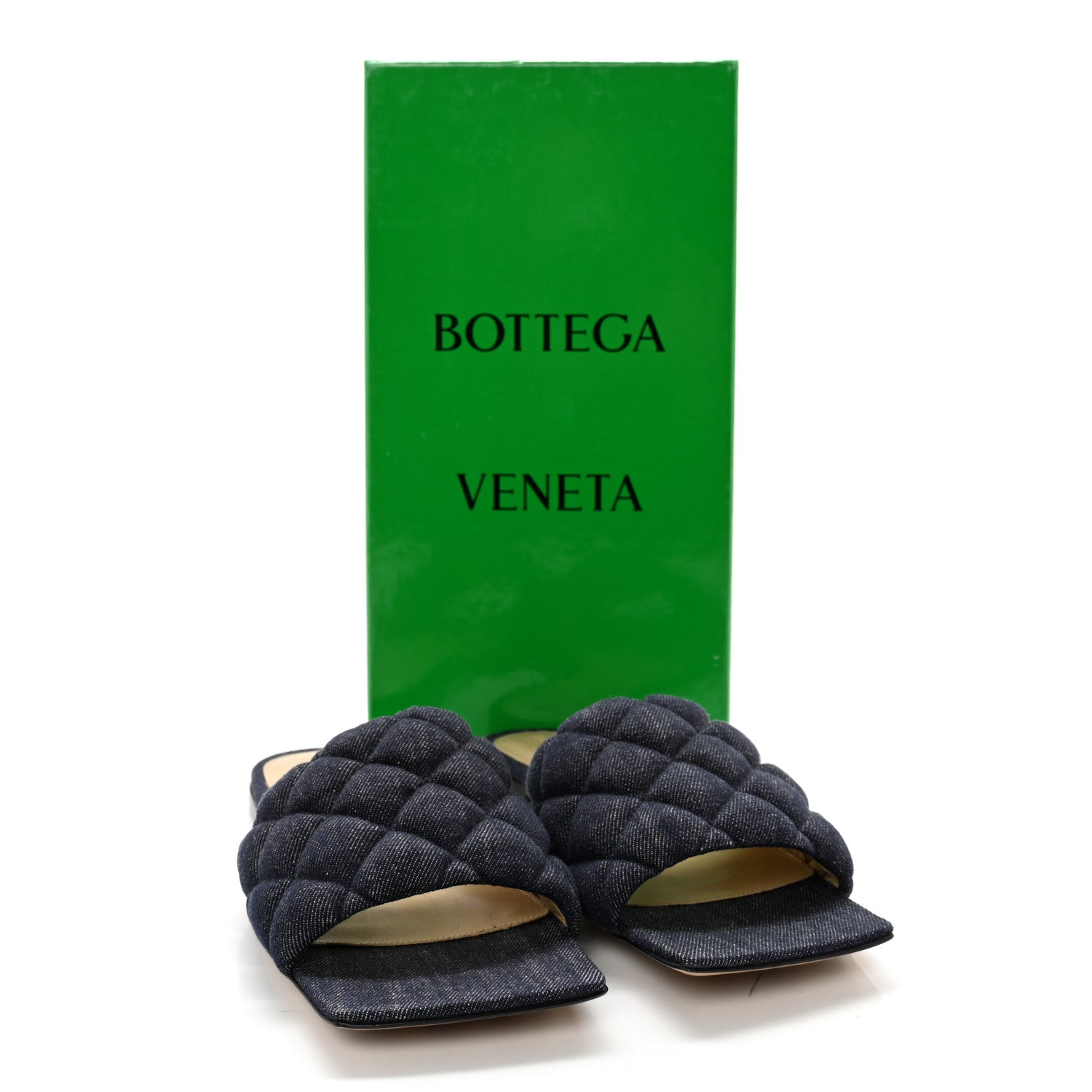 Bottega Veneta Denim Matelasse Padded Flat Sandals 38.5 Indigo 11 of 11