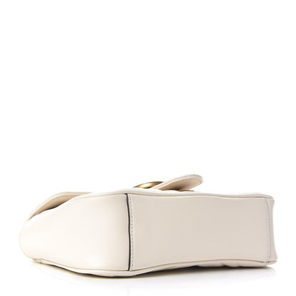 Gucci Calfskin Matelasse Mini GG Marmont Shoulder Bag White 4 of 10