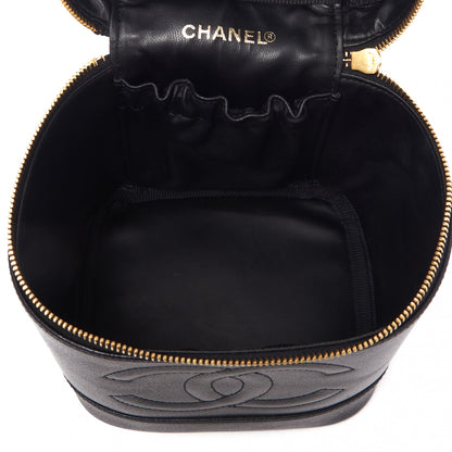 Chanel Caviar Vanity Cosmetic Case Black 6 of 9
