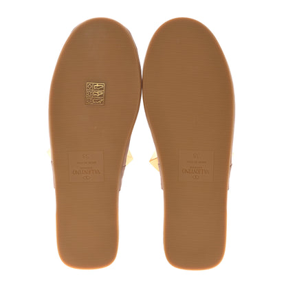 Valentino Garavani Nappa Roman Stud Flat Slippers 38 Rose Cannelle 5 of 9