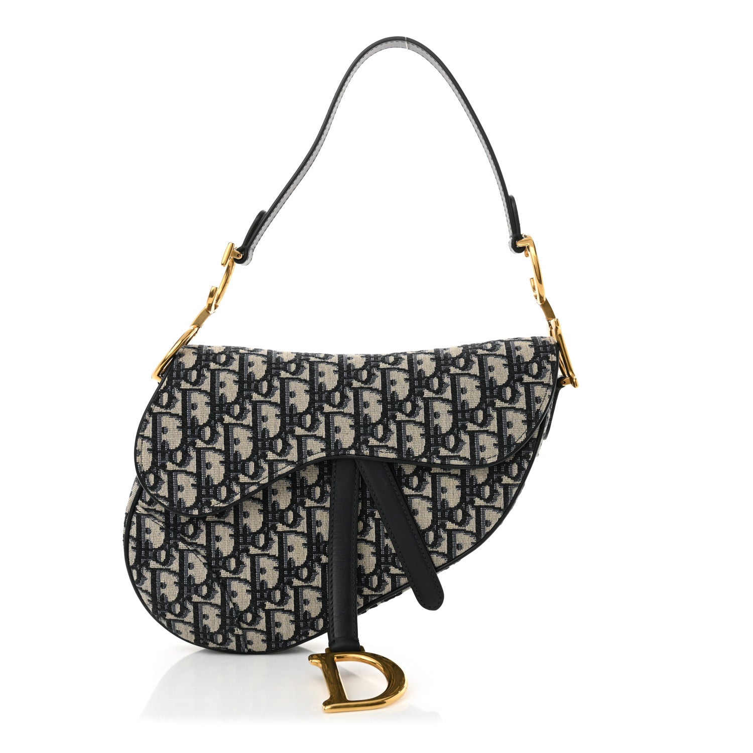 Christian Dior Oblique Saddle Bag Blue 1 of 10