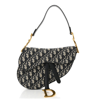 Christian Dior Oblique Saddle Bag Blue 1 of 10