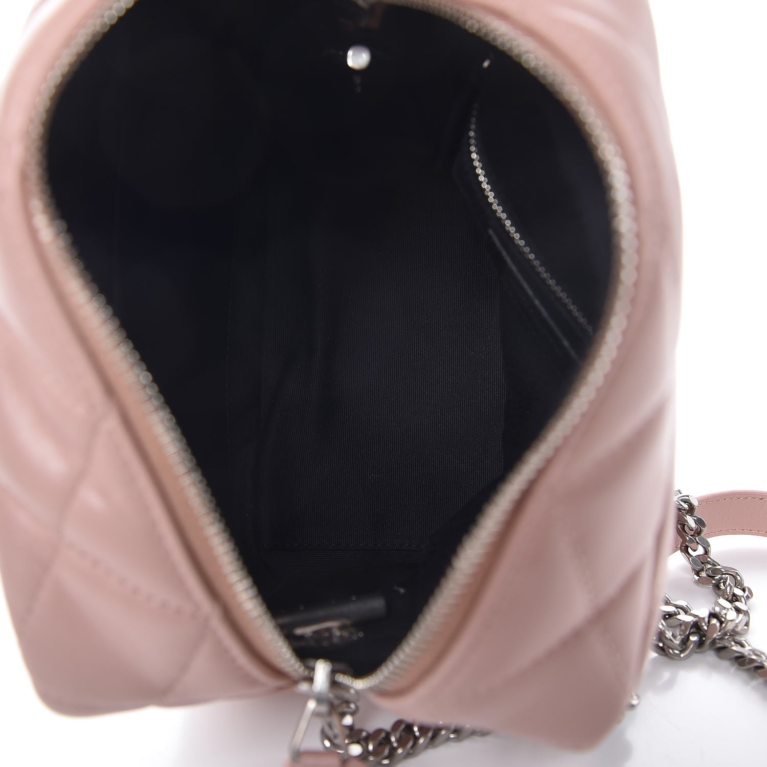 Saint Laurent Calfskin Y Quilted Monogram Small Loulou Bowling Bag Pale Pink 5 of 10