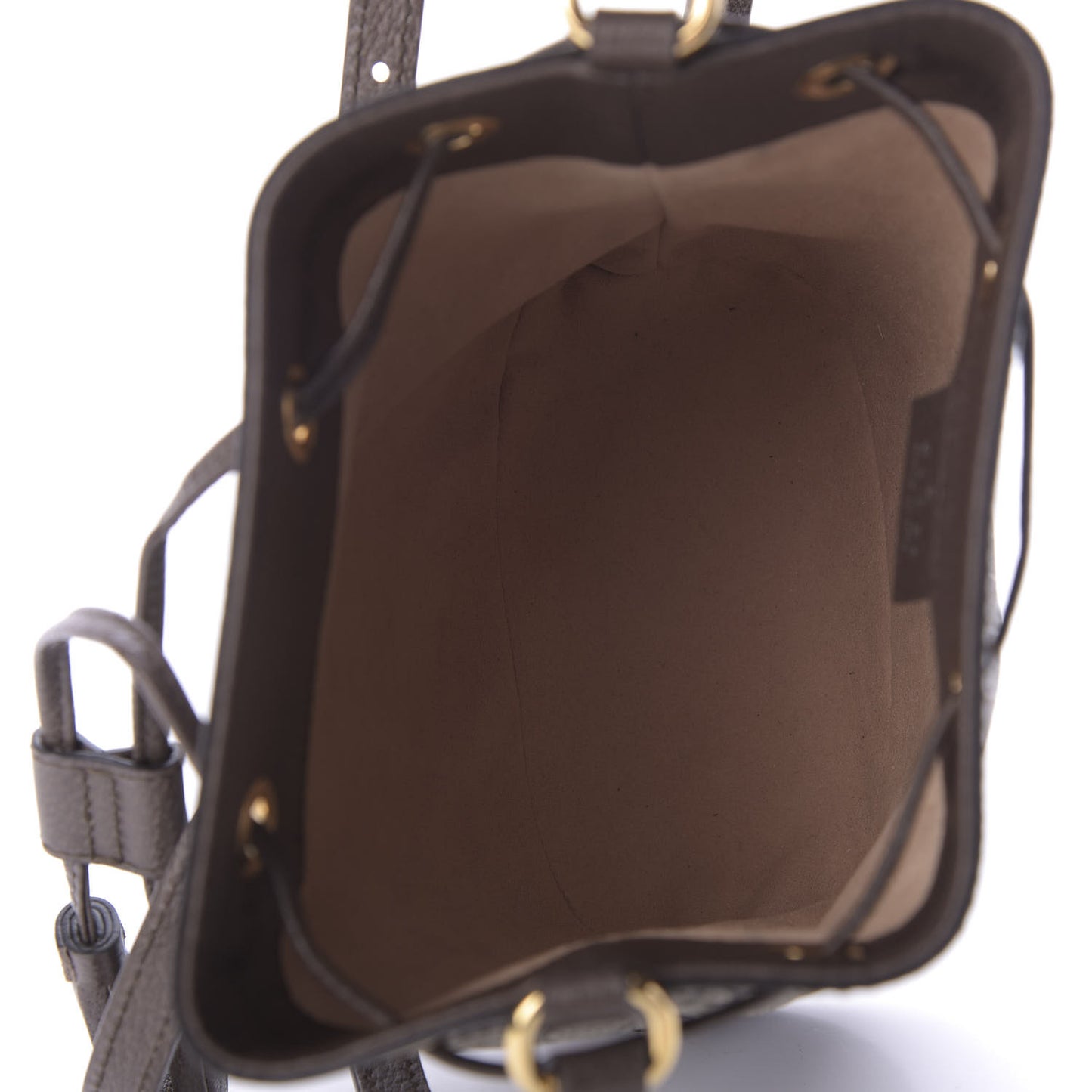 GG Supreme Monogram Web Mini Ophidia Bucket Bag Brown