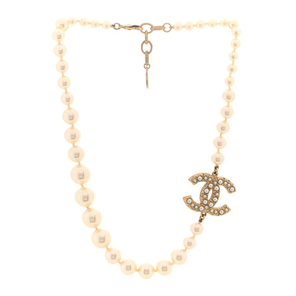 Chanel Pearl CC 100th Anniversary Necklace Light Gold 3 of 5