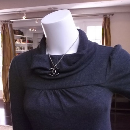 Chanel Crystal CC Necklace Gold 2 of 6