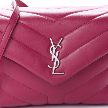 Saint Laurent Calfskin Y Quilted Monogram Toy Loulou Crossbody Bag Freesia 8 of 12