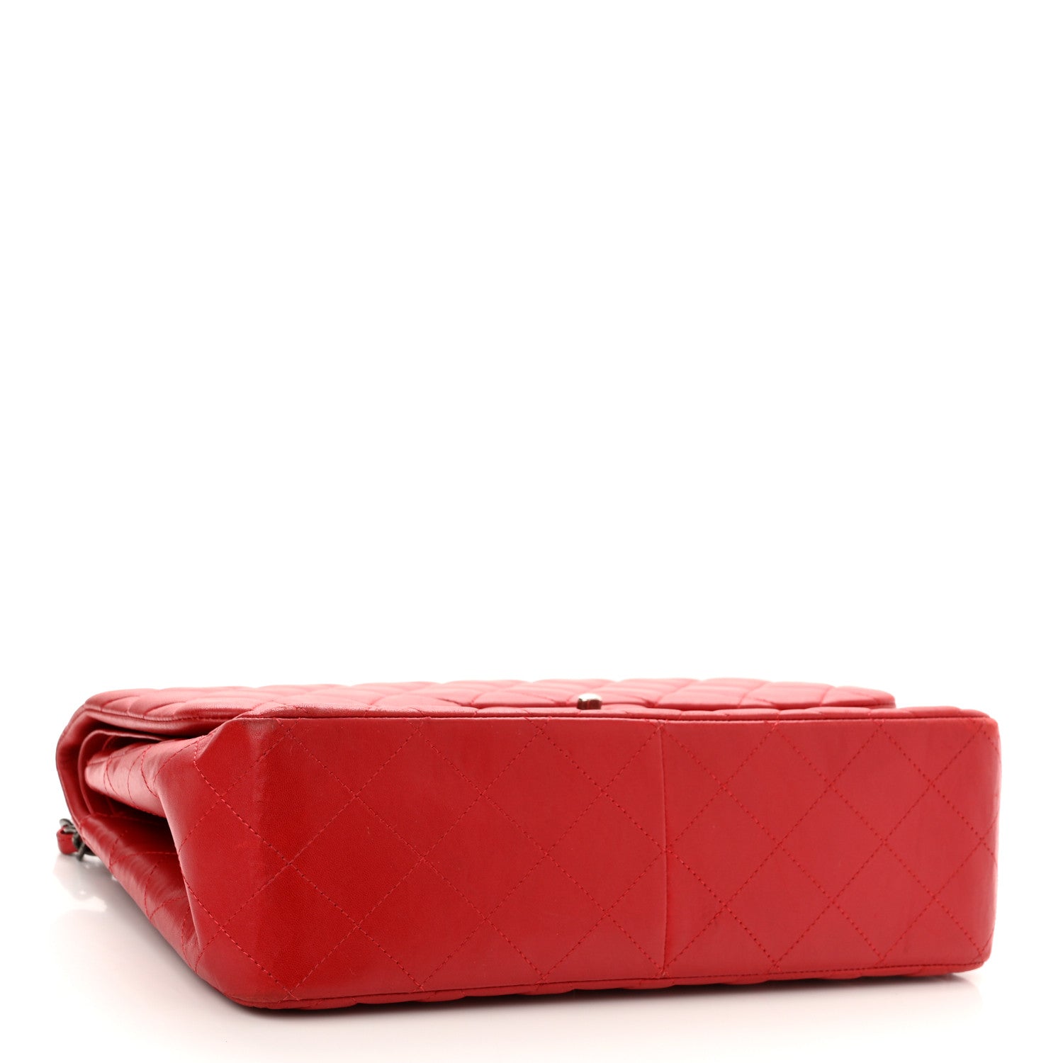Chanel Lambskin Quilted Jumbo Double Flap Red 4 of 13