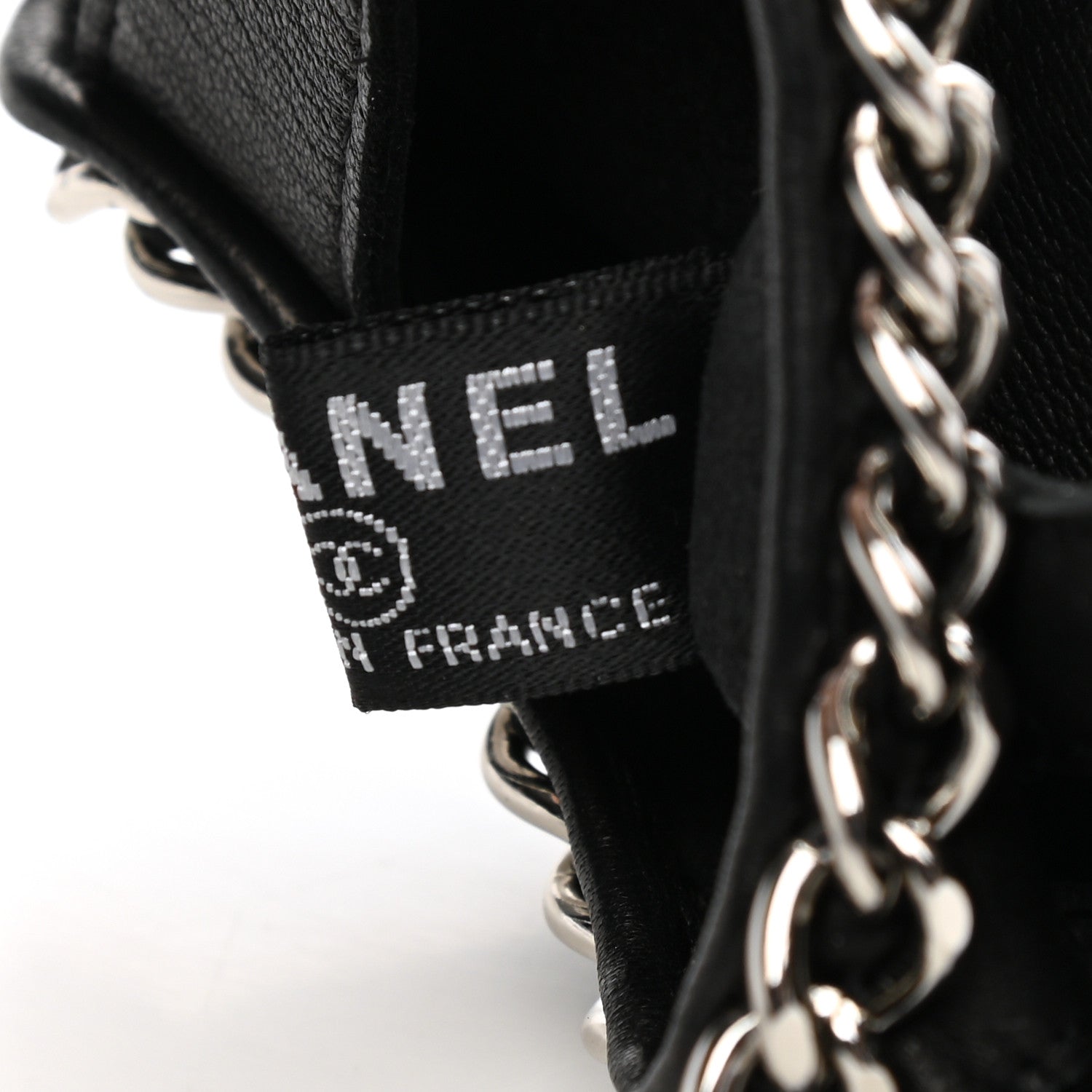 Chanel Lambskin Chain Fingerless Gloves 7 Black 4 of 6