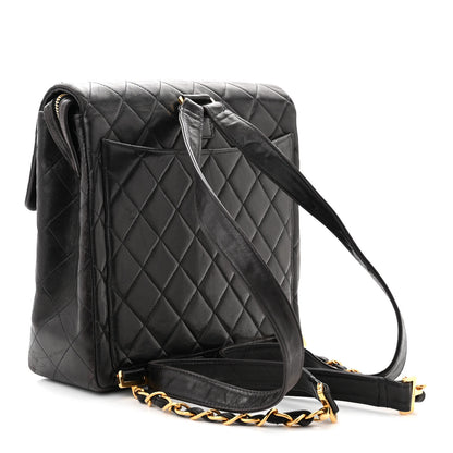Chanel Lambskin Quilted Backpack Dark Brown 3 of 11