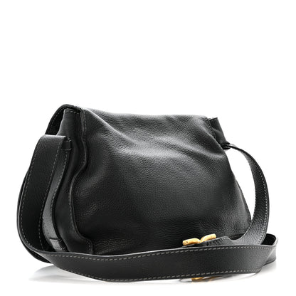 Chloe Grained Calfskin Medium Marcie Saddle Bag Black 3 of 19