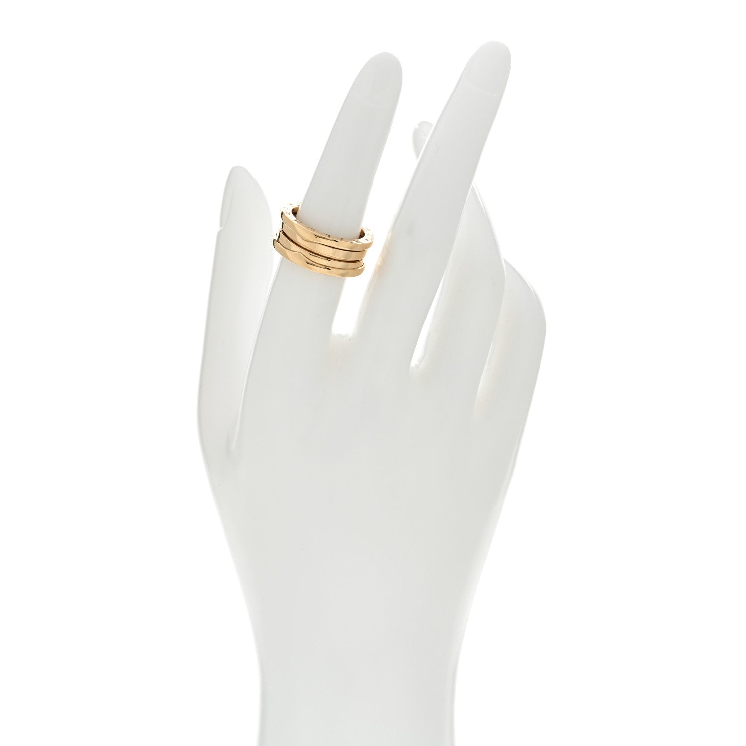 Bulgari 18K Yellow Gold B.Zero1 Two-Band Ring 53 6.25 2 of 4