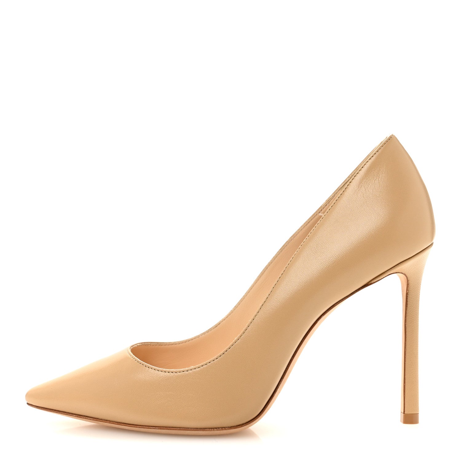 Jimmy Choo Kid Pointy Toe Romy 100 Pumps 36.5 Nude 1 of 8