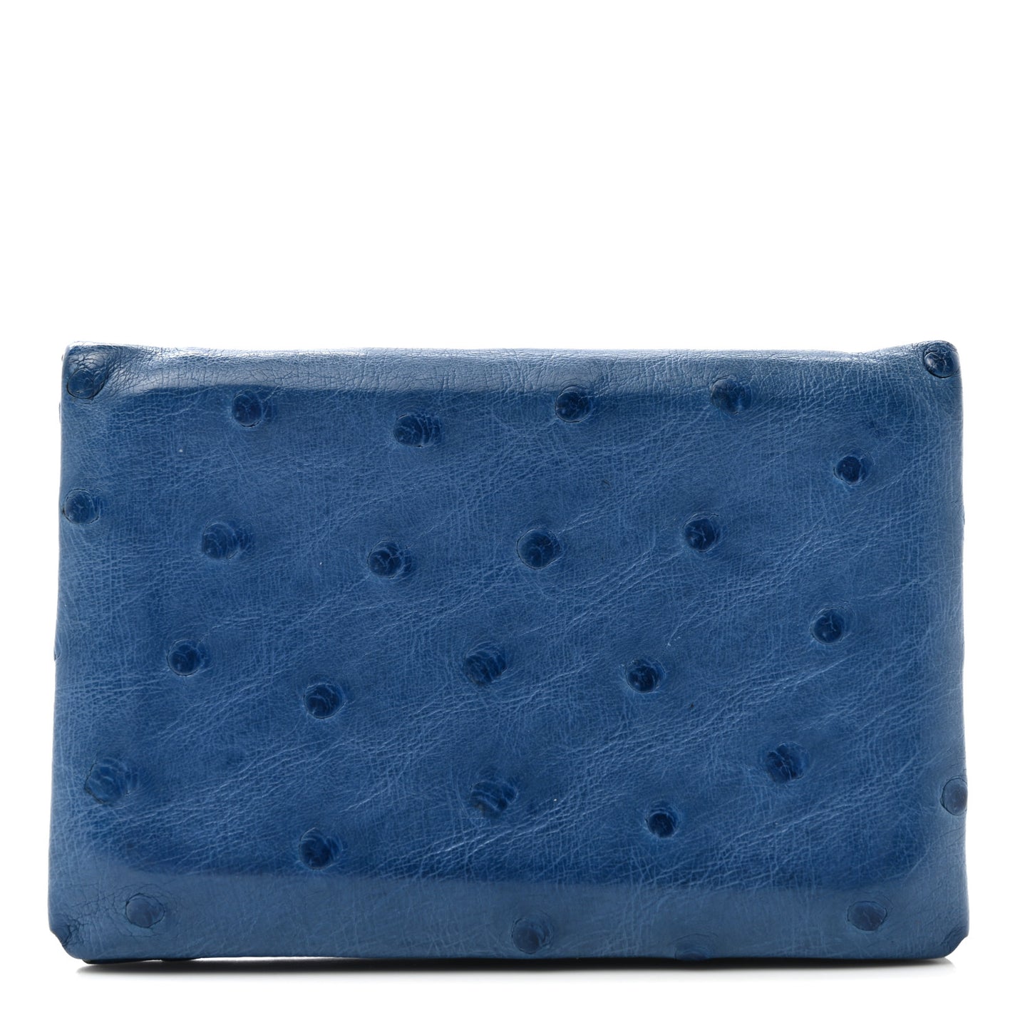 Ostrich Calvi Card Case Cobalt