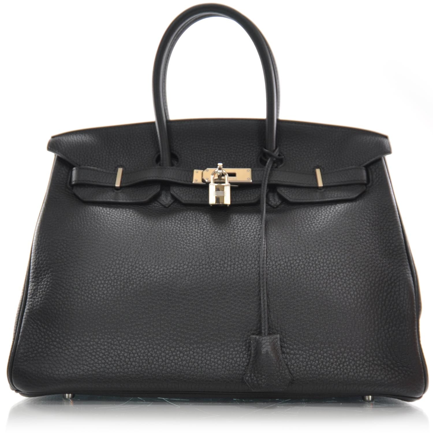 Hermes Clemence Leather Birkin 35 Black 1 of 9