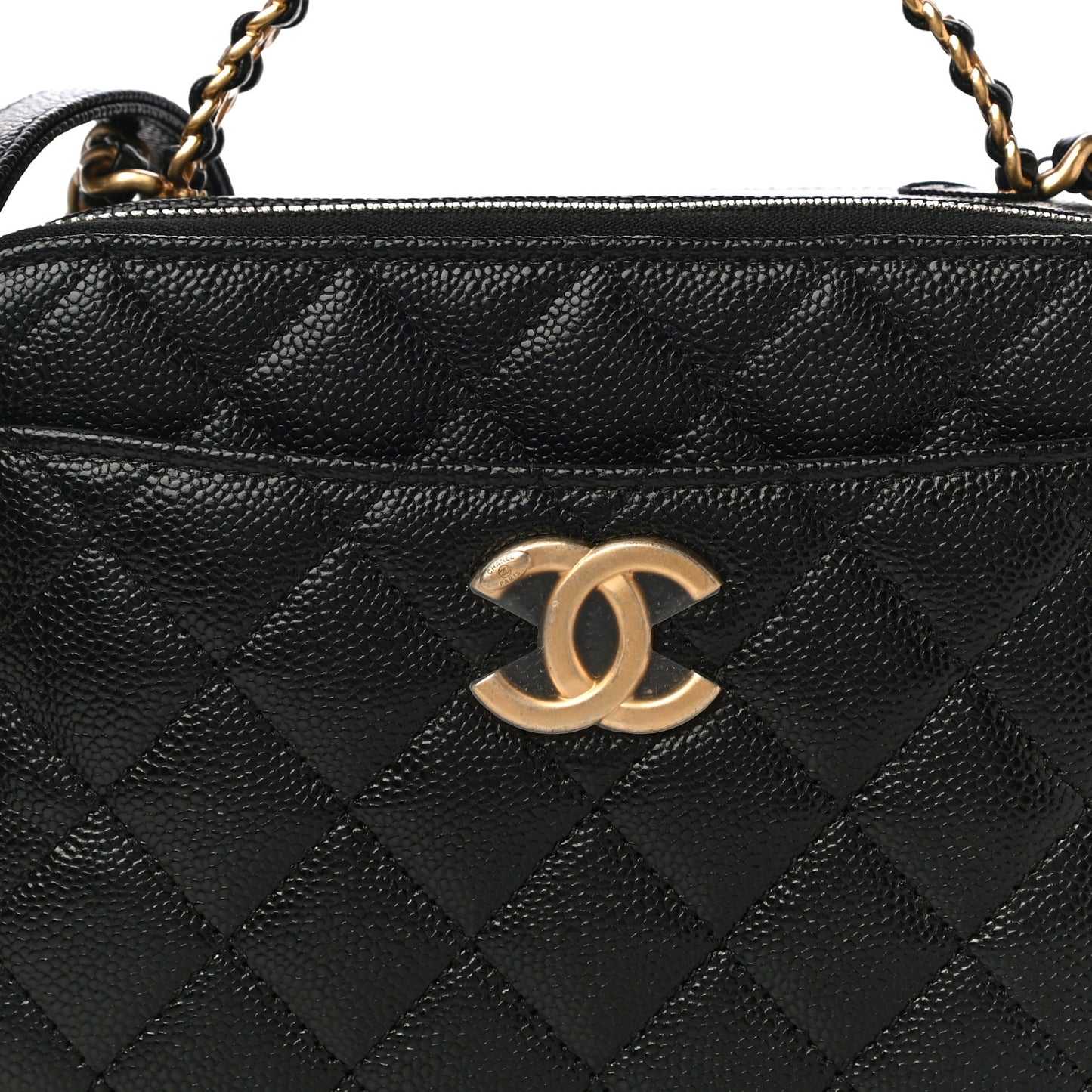 Caviar Quilted Small Pick Me Up Vanity Case Black